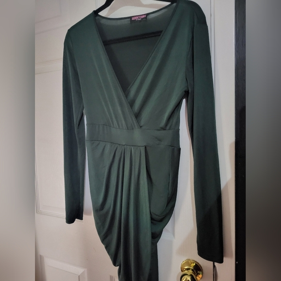 Dark Green Minidress - Picture 2 of 2